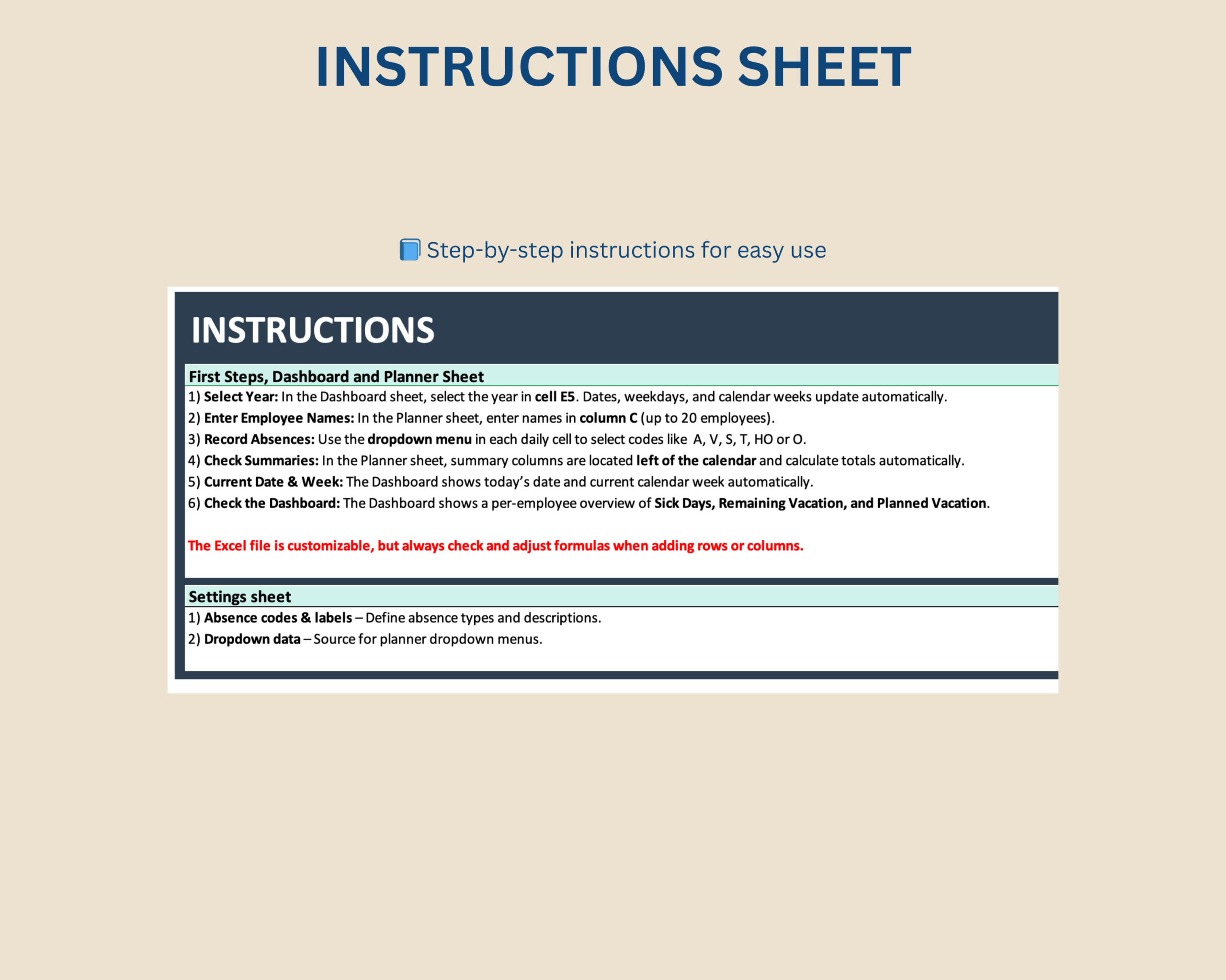 Vacation Planner Google Sheets Template - Image 4