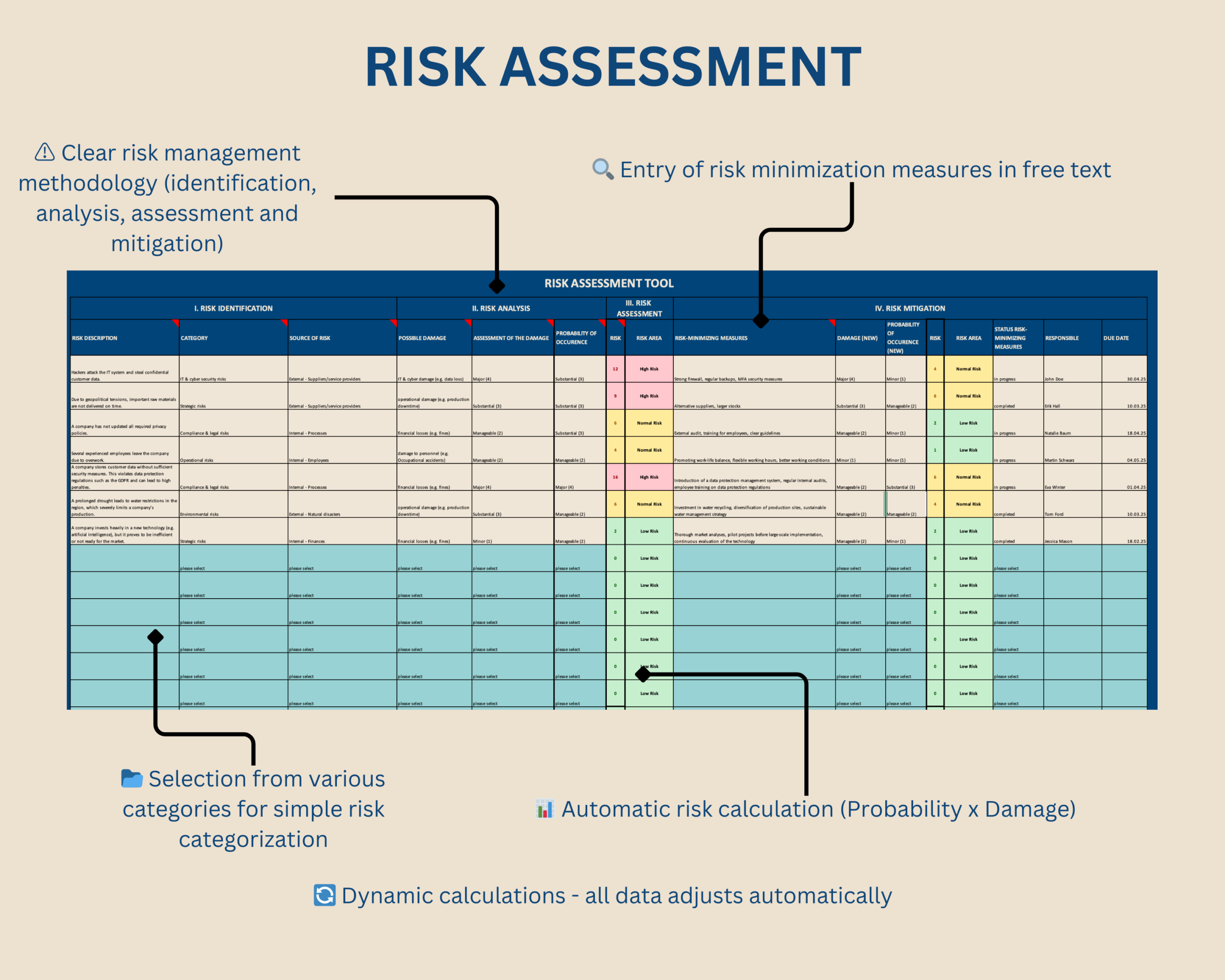 Risk Assessment Excel Template - Image 3