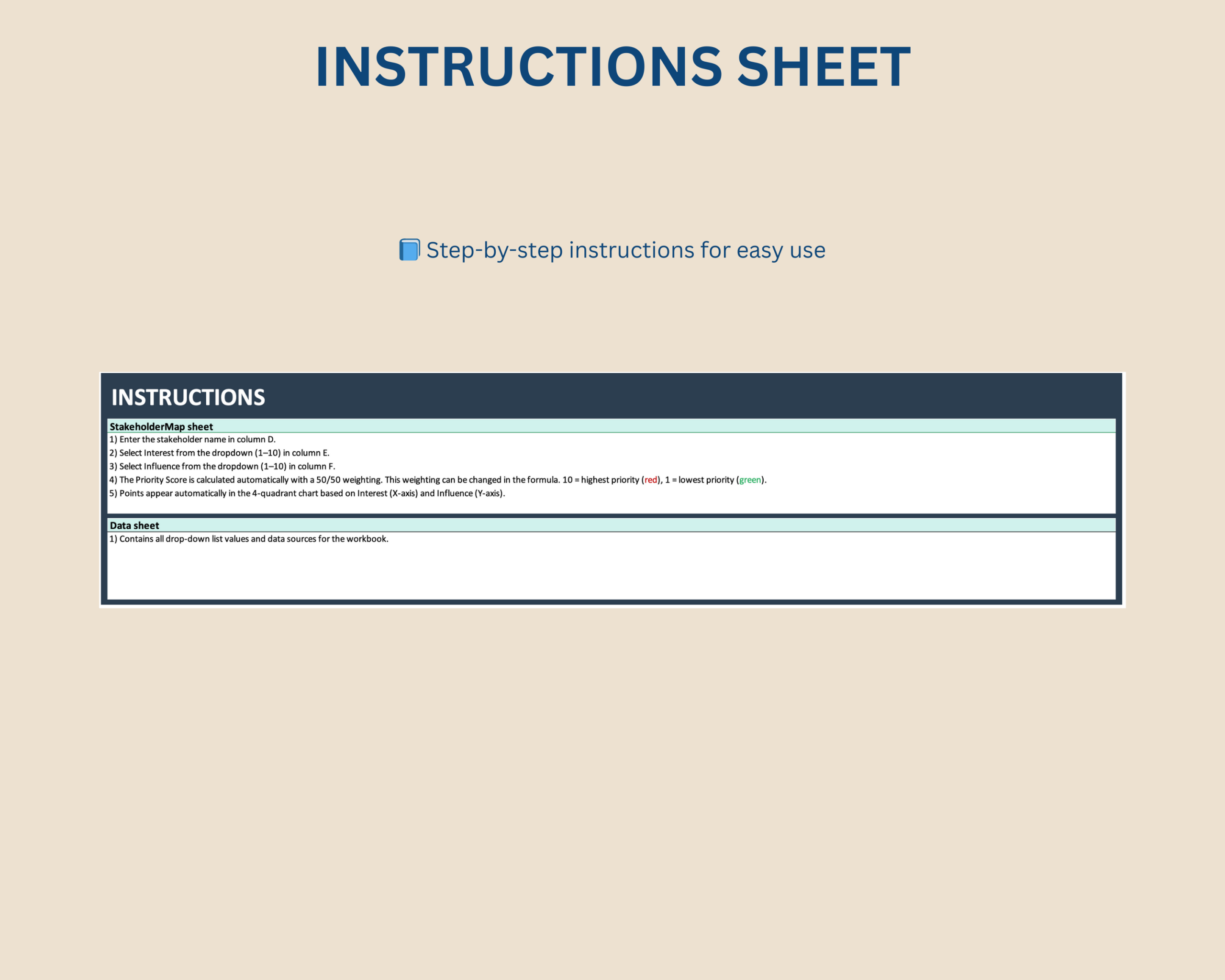 Stakeholder Map Excel Template - Image 3