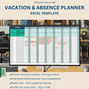 Vacation Planner Excel Template